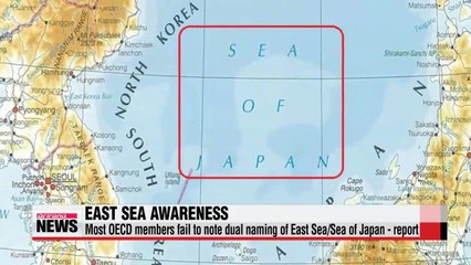 Most OECD members fail to note dual naming of East SeaSea of Japan - report
