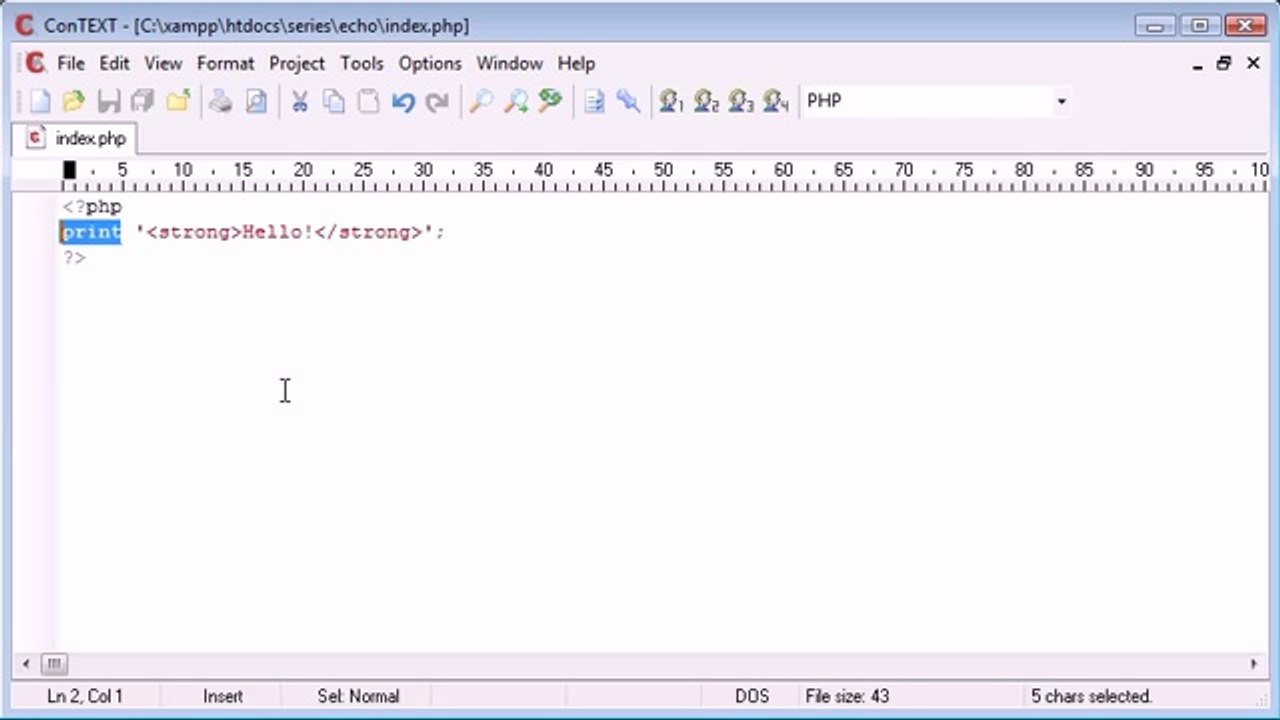 _Beginner PHP Tutorial - 10 - print_‏(www.itcollege4u.com)