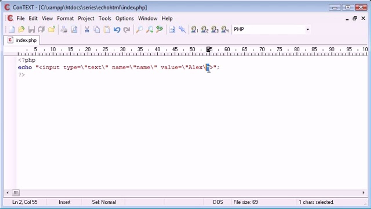 _Beginner PHP Tutorial - 11 - Output HTML Using echo_print_‏(www.itcollege4u.com)