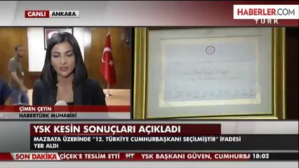 YSK Cumhurbaşkanlığı Seçiminin Kesin Sonuçlarını Açıkladı