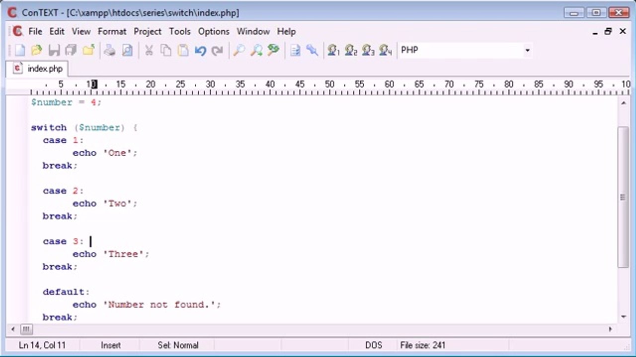 Beginner PHP Tutorial - 28 - switch Statement_‏(www.itcollege4u.com)