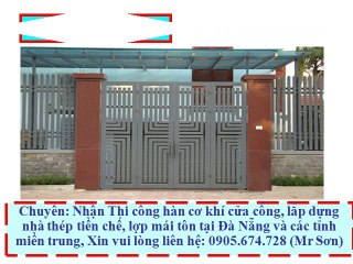 Thi công hàng rào sắt tại Đà Nẵng (0905.674.728 Mr Sơn)