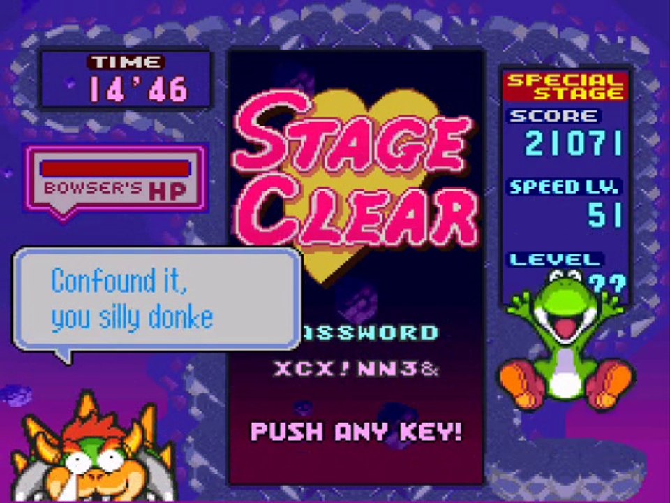 Let's Play Tetris Attack! (Stage Clear Mode) - Bowser's the ONLY thing keeping this alive!