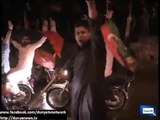 PTI workers celebrating Azaadi March at Zero Point Islamabad (RAW FOOTAGE)