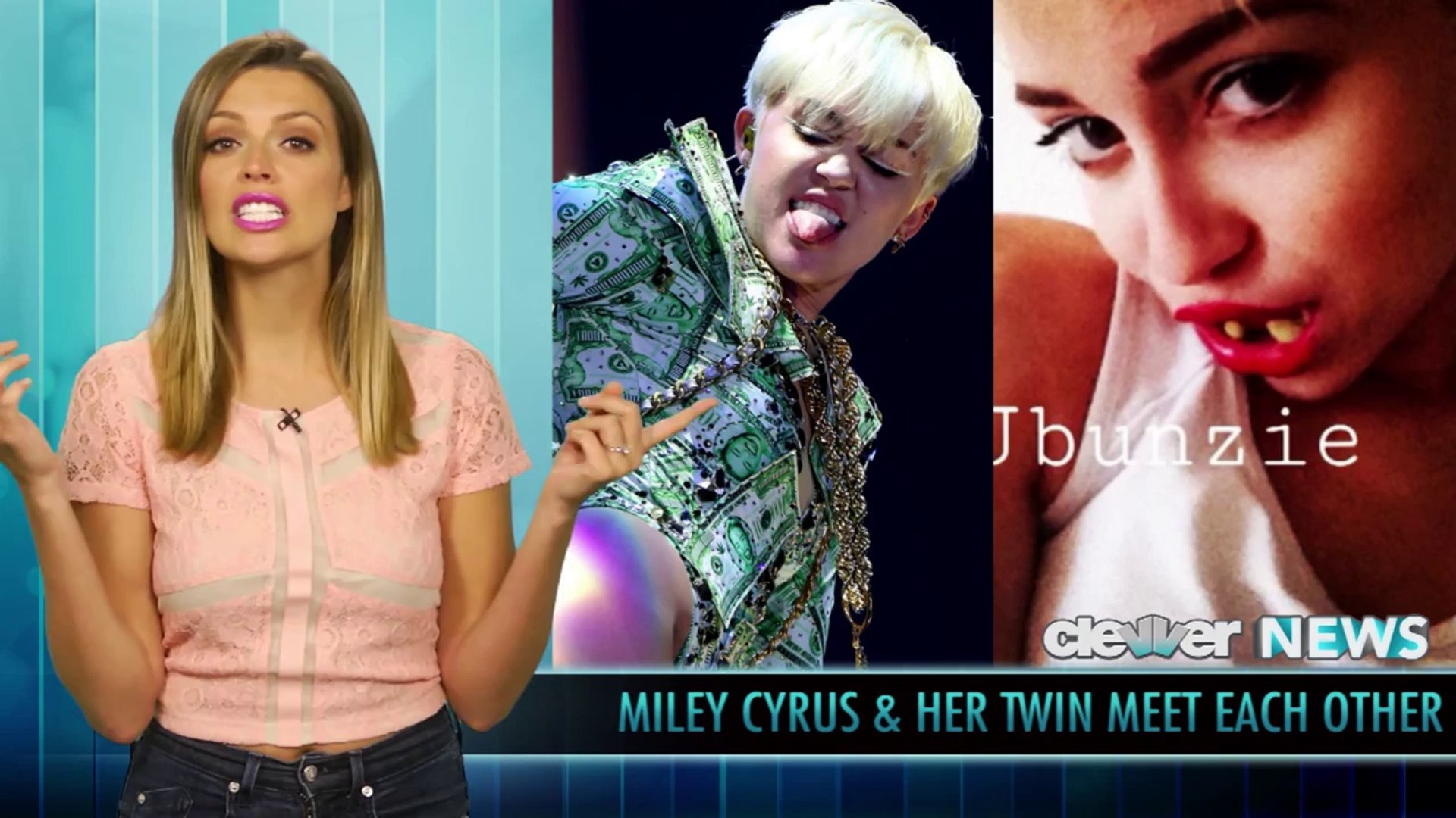 Miley Cyrus Meets Her Twin!