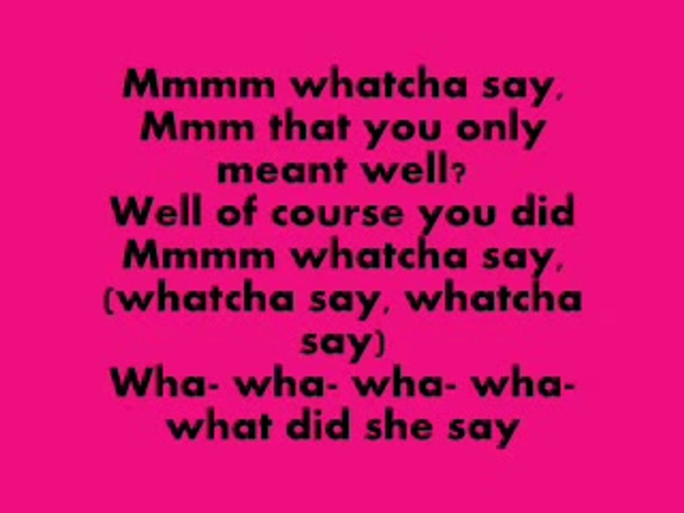 Jason Derulo - Whatcha Say (lyrics)
