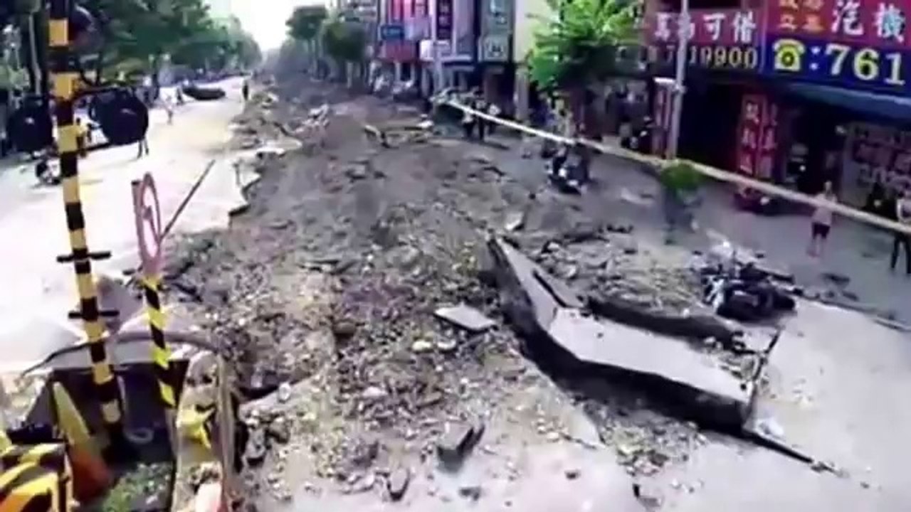 Huge Gas Explosion Rocks the Streets of Kaohsiung in Taiwan