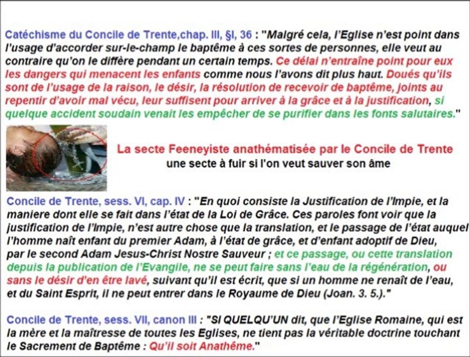 La secte hérétique Feeneyiste