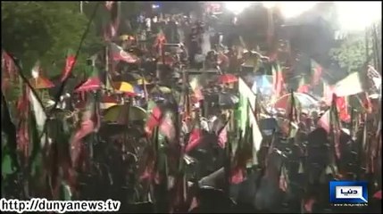 Dunya News-Sheikh Rasheed's speech at Aabpara chowk in Islamabad on 16-08-2014