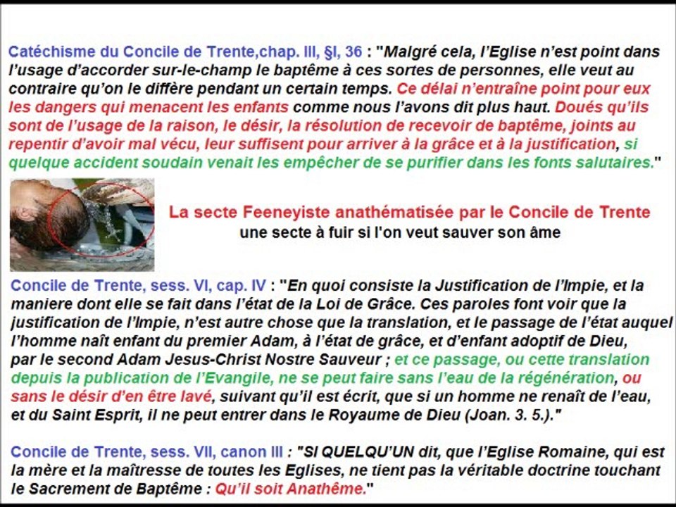 réfutation de l'abbé Marchiset et du Feeneyisme