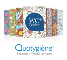 Quotygiène présente WC Pocket la protection contre les germes des WC publics