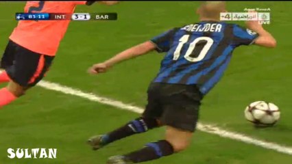 ملخص الشوط الثاني لمباراة الانتر وبرشلونة 3-1