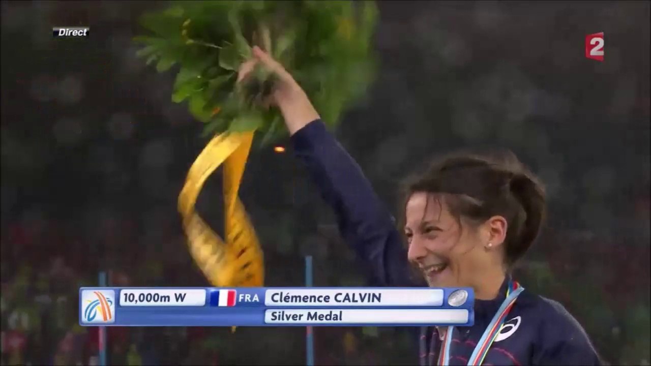 ChE athlétisme 2014, podium 10000m F (Calvin, Traby