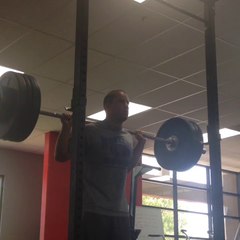 8/12- final set back squat, 255 lbs