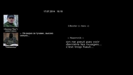 SBU MH17 2 minutes avant que Boeing 777 soit abattu