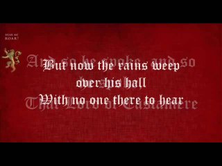 Game Of Thrones ~ The Rains Of Castamere with lyrics (Lannister Song)