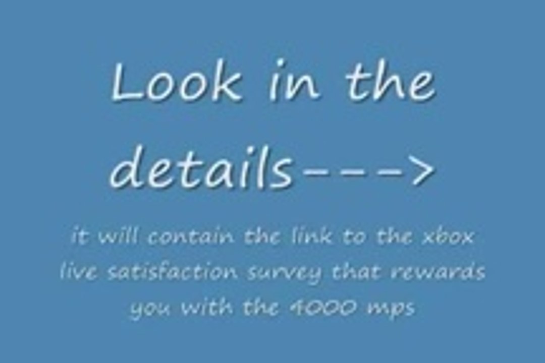 Free Live Codes for XBOX 360 4000MP WITH VIDEO PROOF 2014