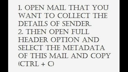 How to find Email Sender Detail