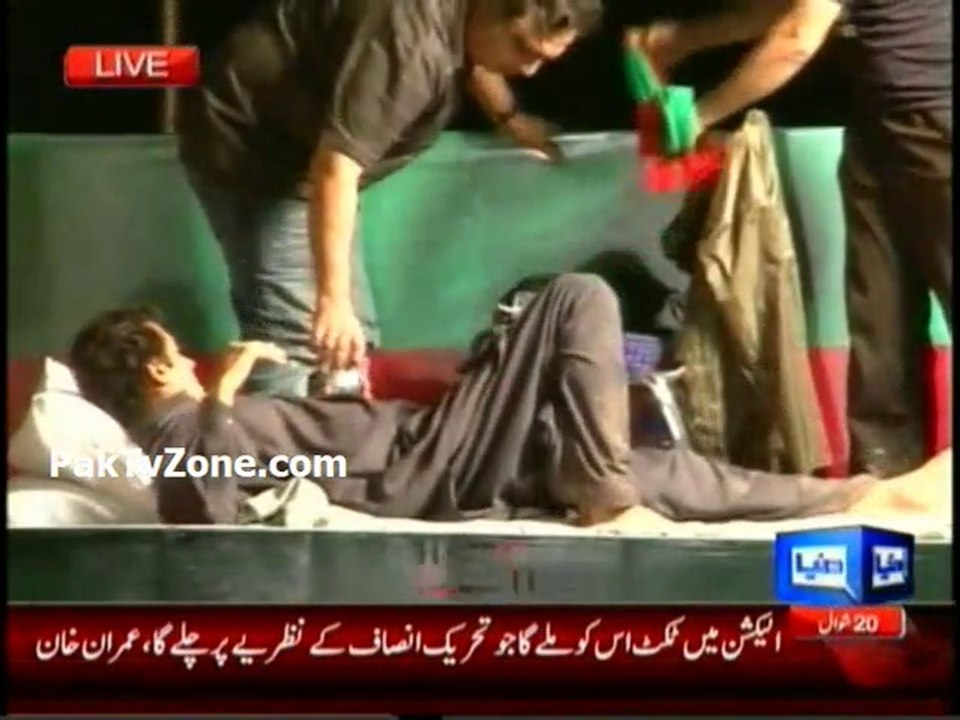 Imran Khan Sleeps At The Container
