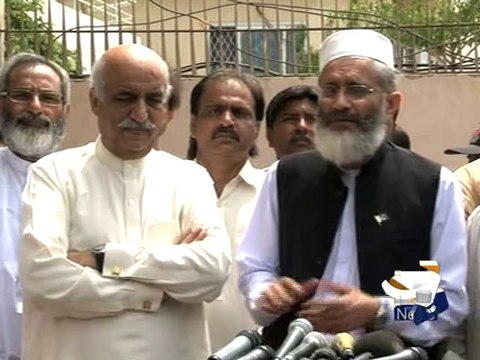 Siraj-ul-Haq meets Khursheed Shah-17 Aug 2014