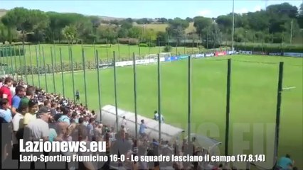 Lazio-Sporting Fiumicino 16-0 - Le squadre lasciano il campo (17.8.14)