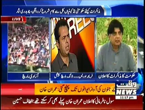 Talal Chaudhry(PMLN) Response on Imran Khan’s Civil Disobedience