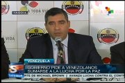 Venezuela: gobierno llama a la sociedad a sumarse en lucha por la paz