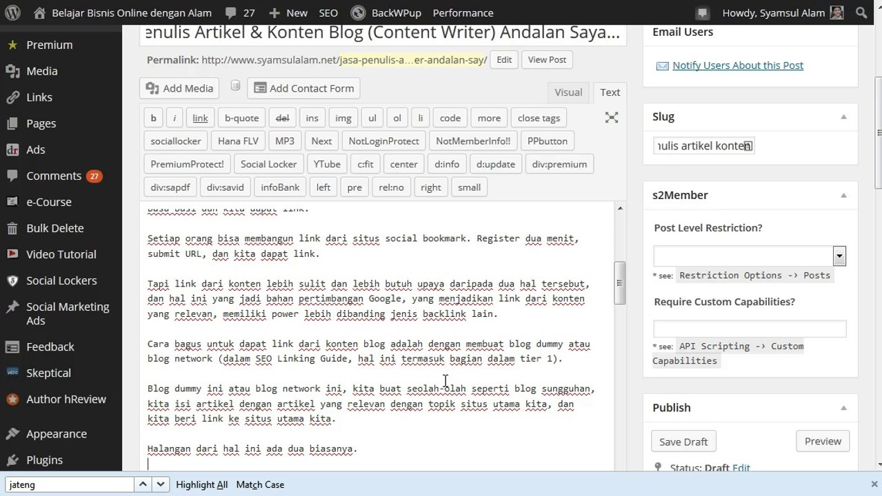 Jasa Penulis Konten & Artikel Blog Favorit Saya