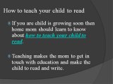 Tips to teach your child to read