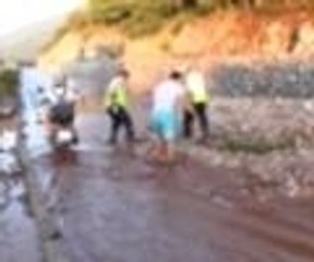 Bodrum'da boru patladı, yol ulaşıma kapandı