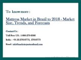 Mattress Market in Brazil to 2018 - Market Size, Trends, and Forecasts