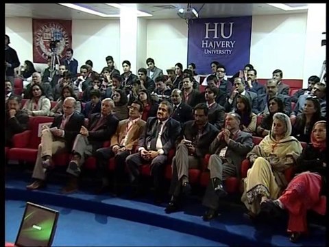 TEDxHUP Ex-Governor Punjab, Lt. Gen Khalid Maqbool speaking at Hajvery University (HU)