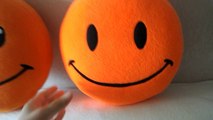 LIVE neon orange smiley face & orange smiley face