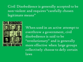 Trying to understand Civil Disobedience