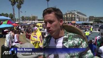 Los Angeles: tournoi de basket en bord de plage