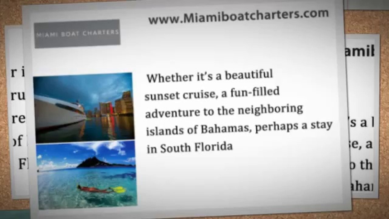 Miami boat charters