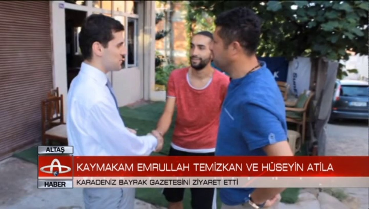 KAYMAKAM TEMİZKAN VE ATİLLA KARADENİZ BAYRAK GAZETESİNİ ZİYARET-2014
