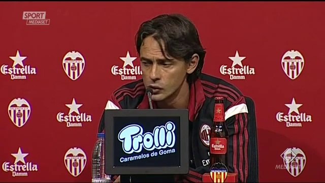 Filippo Inzaghi post-match conference, Valencia 2-1 Milan