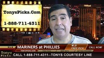 Philadelphia Phillies vs. Seattle Mariners Pick Prediction MLB Odds Preview 8-18-2014
