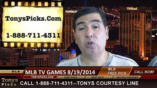MLB Free Picks Best Bet Odds Major League Baseball Tuesday 8-19-2014