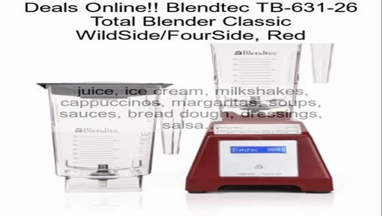 Blendtec TB-631-26 Total Blender Classic WildSide/FourSide, Red Review