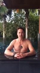 Robert Downey Junior Takes The ALS Ice Bucket Challenge