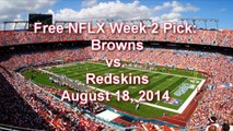 NFL Free Pick Cleveland Browns vs. Washington Redskins Preview, August 18, 2014