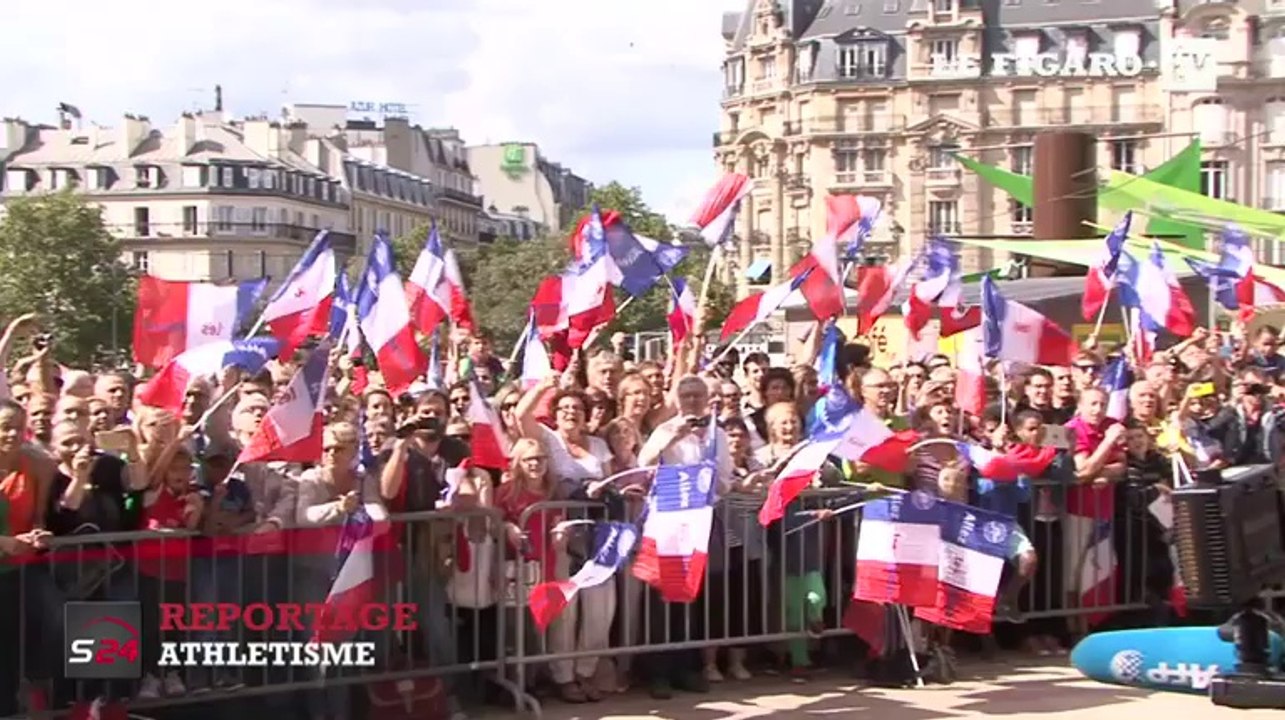 Revivez le retour de l'équipe de France d'athlétisme dans une chaude ambiance à Paris