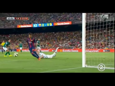 Neymar Goal (3-0) FC Barcelona - Leon Club 18.08.2014
