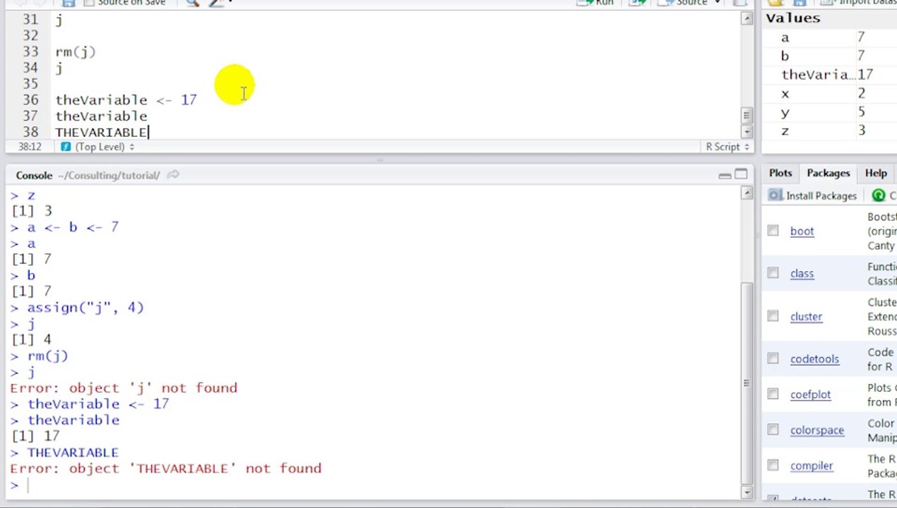 8.2.2 Work with variables