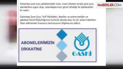 'Suriyeliler İçme Suyuna Zehir Attı' Dedikodusu Gaziantep'i Karıştırdı