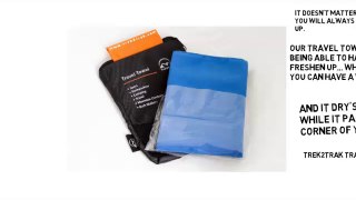 Microfiber Travel Towel- Quick Drying, Compact and Light Weight, Fits Into a Backpack or Any Type of Luggage, Ideal for Camping, Backpacking, Hiking, Sports and Other Physical Activities- Comes with Bonus - Lifetime Guarantee