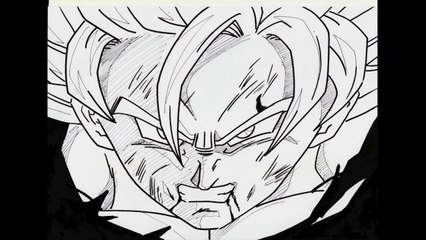 HOW TO DRAW GOKU SUPER SAIYAN 2 SLOW MOTION