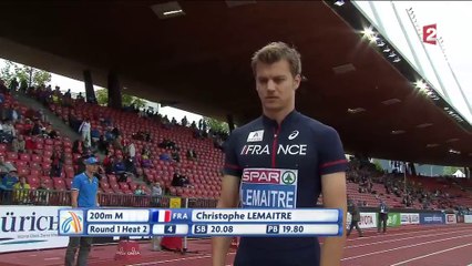 ChE athlétisme 2014, séries 200m H (Lemaitre, Bassaw)